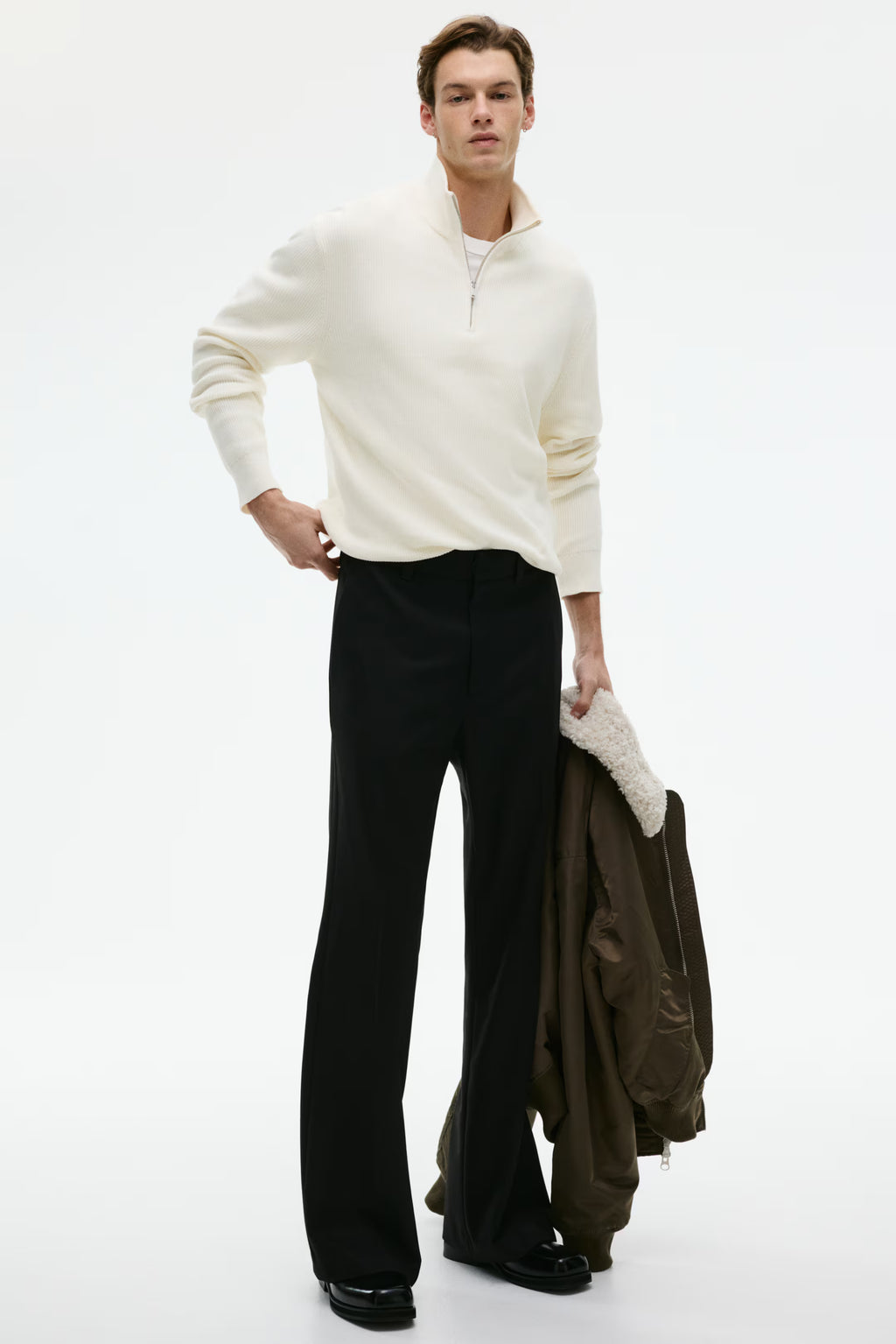 Regular Fit Zip-top jumper