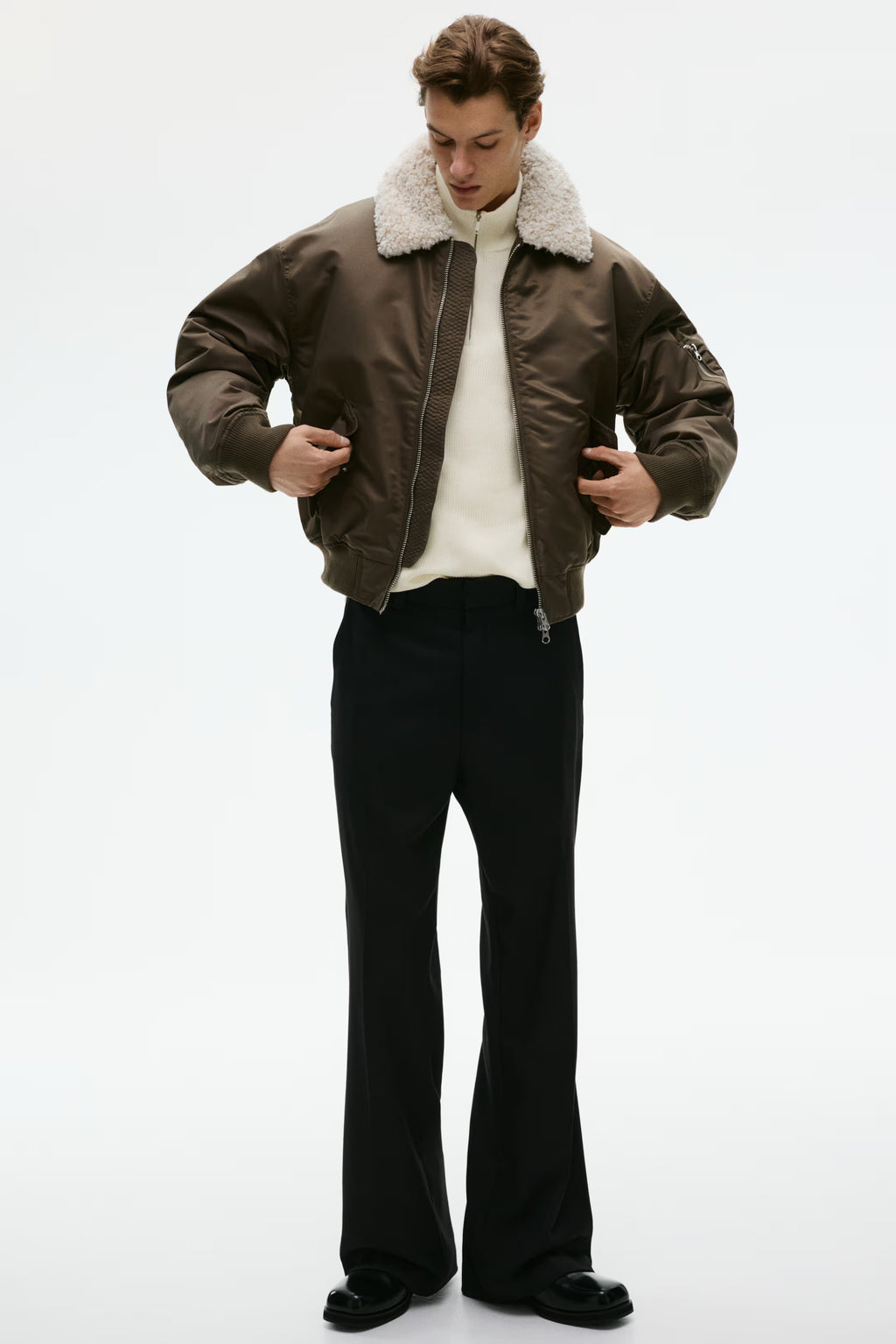 Regular Fit Zip-top jumper